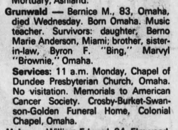 Clipping from Lincoln Journal Star